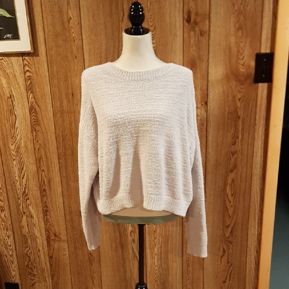 Double Zero Soft Purple Fuzzy Berber Sweater (L)